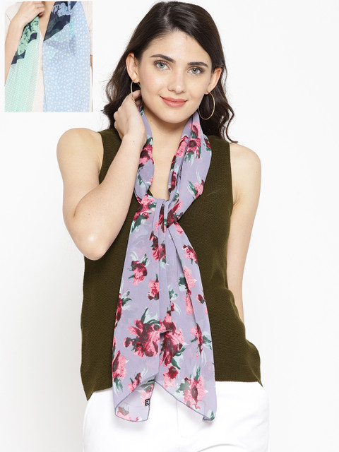 

Trend Arrest Women Pack of 2 Printed Scarves, Multi