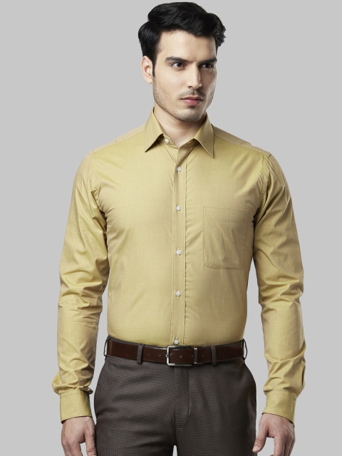 

Raymond Men Mustard Yellow Slim Fit Solid Formal Shirt