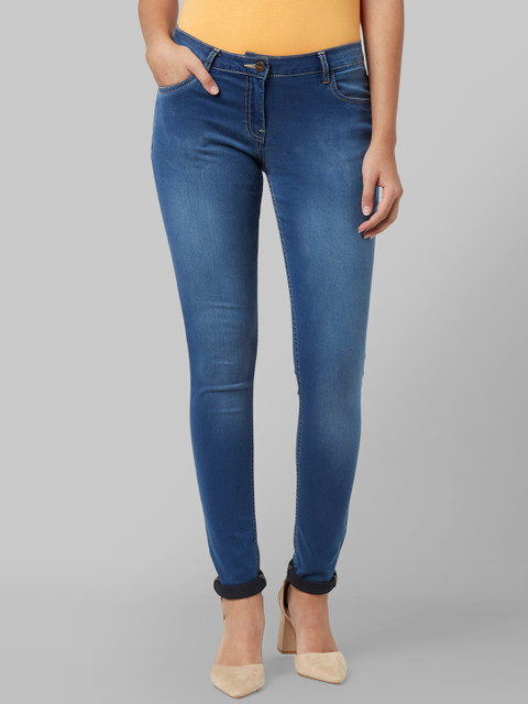 

Park Avenue Women Blue Skinny Fit Mid-Rise Clean Look Jeans