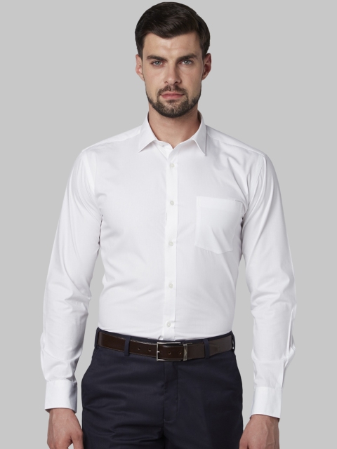 

Park Avenue Men White Slim Fit Solid Formal Shirt
