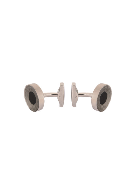 

JEWEL JUNCTION Silver-Toned Geometric Cufflinks