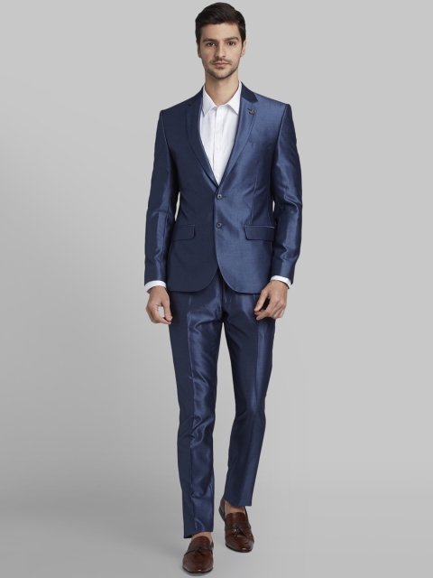 

Parx Men Blue Solid Regular-Fit Single-Breasted Suit