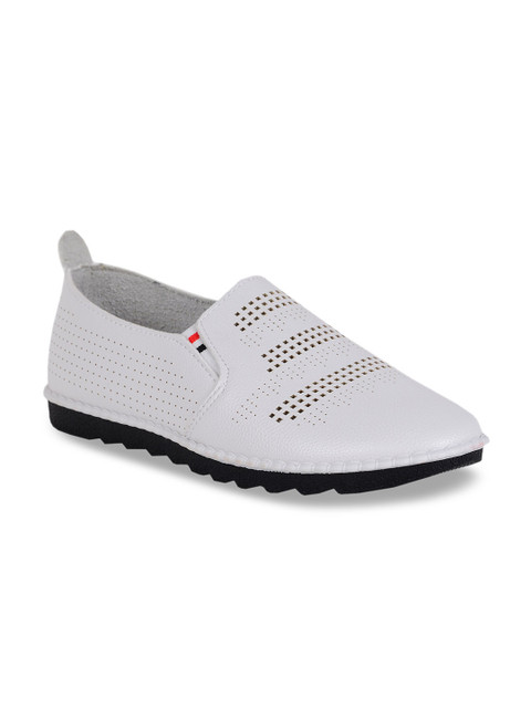 

Berry Purple Women White Slip-On Sneakers