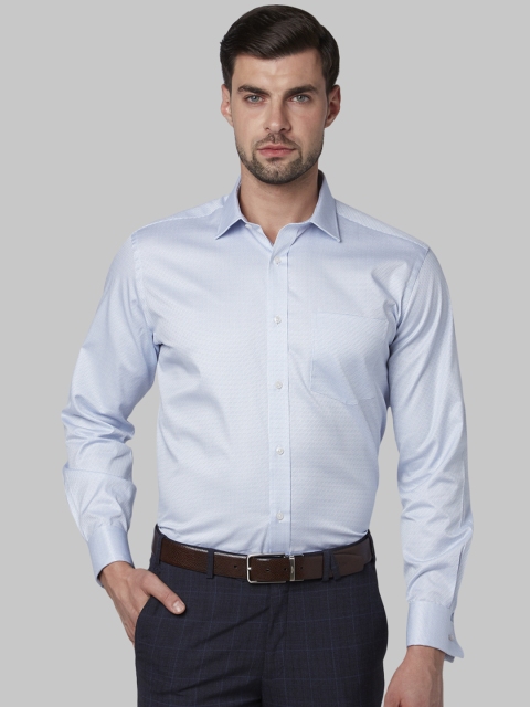 

Park Avenue Men Blue Regular Fit Checked Formal Shirt