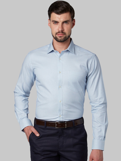 

Park Avenue Men Blue Slim Fit Printed Formal Shirt