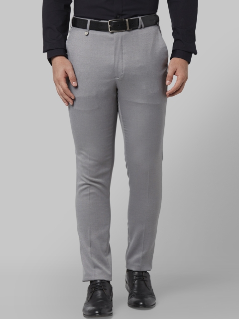 

Park Avenue Men Grey Regular Fit Solid Formal Trousers