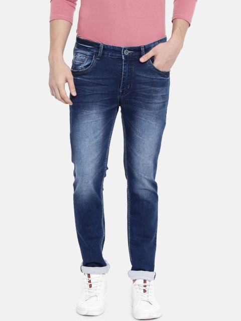 

CINOCCI Men Blue Slim Fit Mid-Rise Clean Look Stretchable Jeans