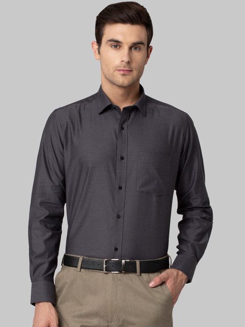 

Park Avenue Men Grey Regular Fit Self Design Formal Shirt