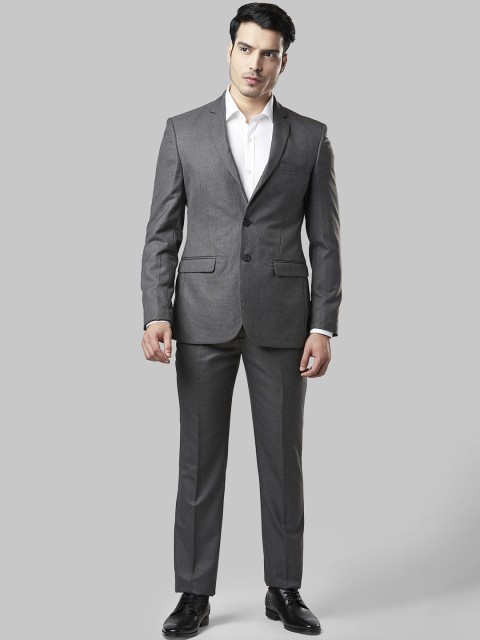 

Raymond Men Grey Self-Design Regular-Fit Single-Breasted Suit