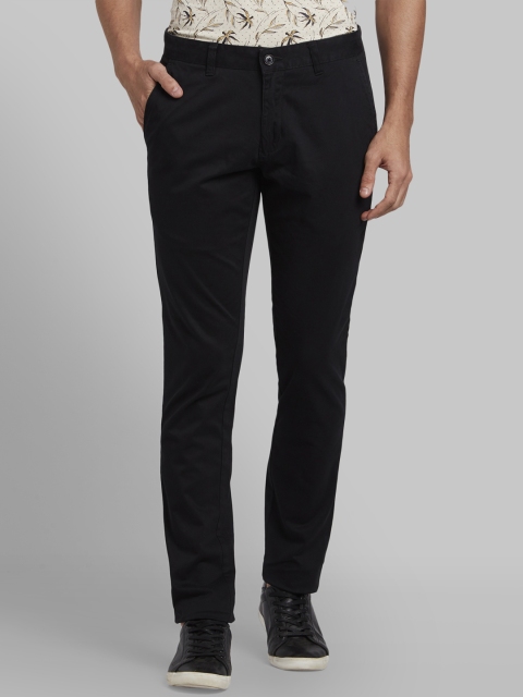 

Parx Men Black Slim Fit Solid Regular Trousers