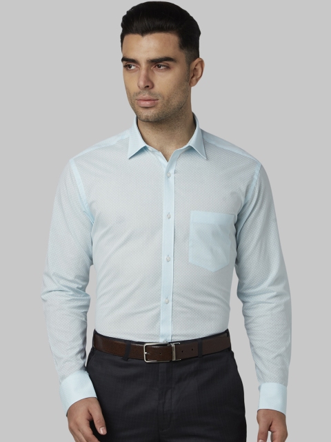 Park Avenue Men Blue Slim Fit Solid Formal Shirt