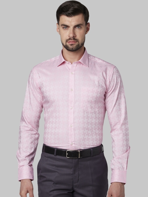 

Park Avenue Men Pink Slim Fit Self Design Formal Shirt