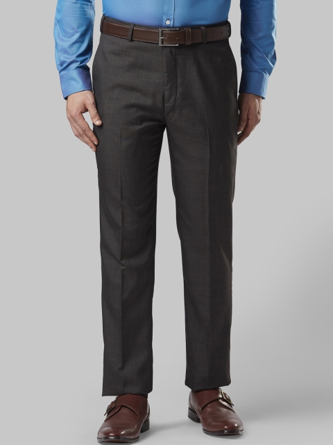 

Next Look Men Grey Regular Fit Solid Formal Trousers
