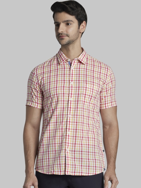 Parx Men Multicoloured Slim Fit Checked Casual Shirt, Multi