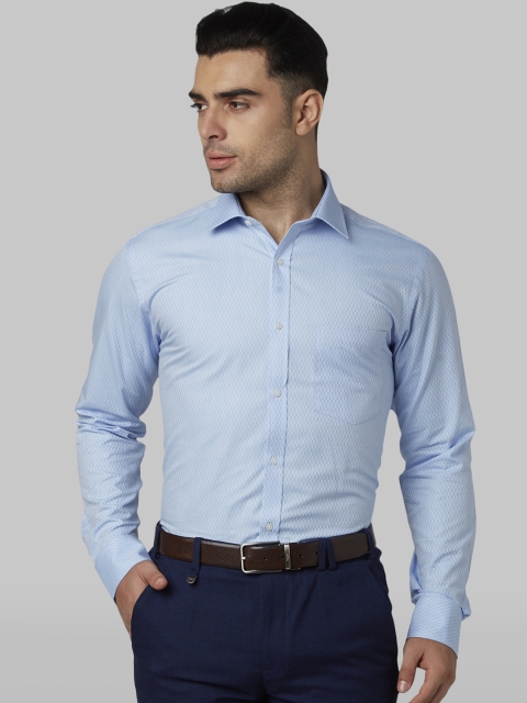 

Park Avenue Men Blue Slim Fit Self Design Formal Shirt