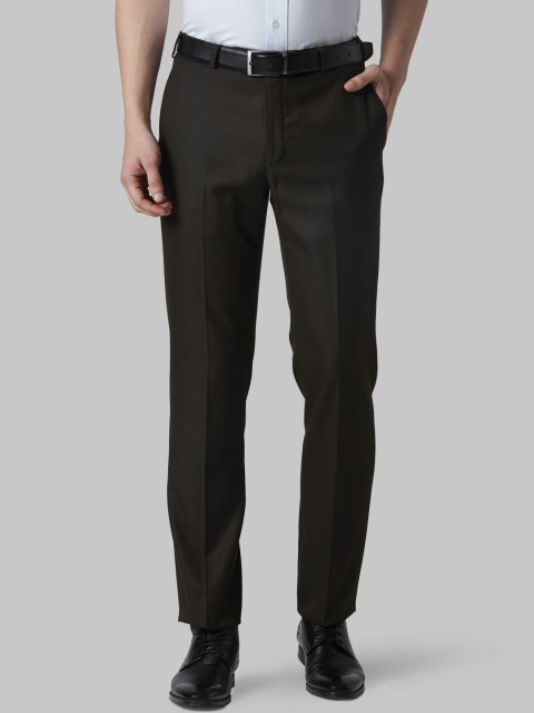 

Park Avenue Men Brown Regular Fit Solid Formal Trousers