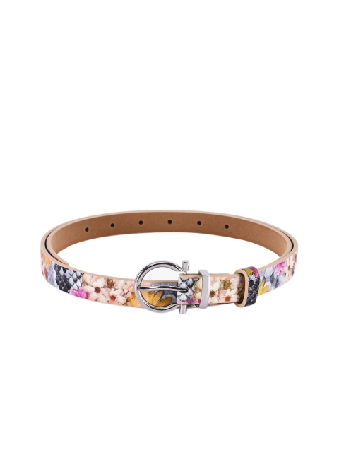 

BuckleUp Women Multicoloured Printed Belt, Multi