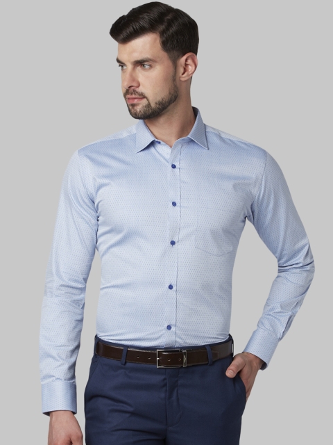 

Park Avenue Men Blue Slim Fit Self Design Formal Shirt