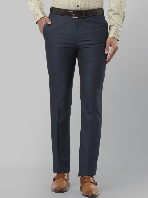 

Raymond Men Navy Blue Slim Fit Solid Formal Trousers