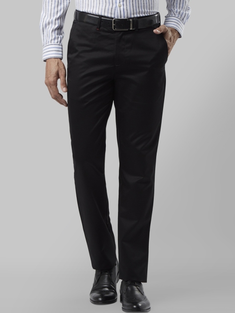 

Raymond Men Black Regular Fit Solid Formal Trousers