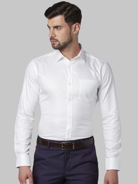 

Park Avenue Men White Slim Fit Solid Formal Shirt