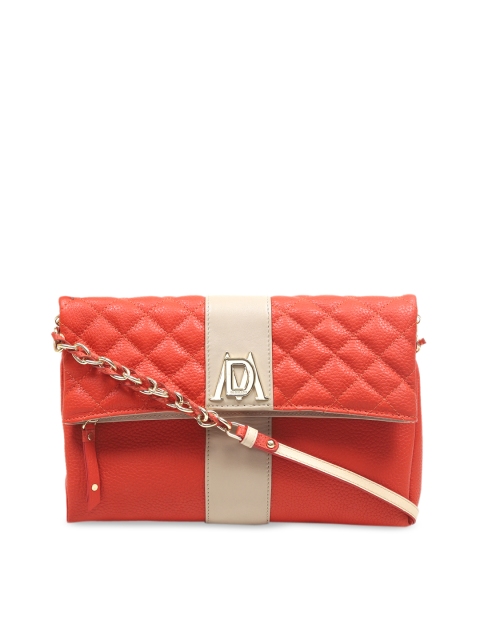 

Da Milano Red Colourblocked Leather Sling Bag