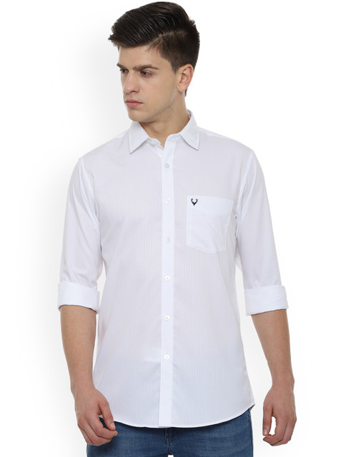 

Allen Solly Men White Regular Fit Solid Casual Shirt