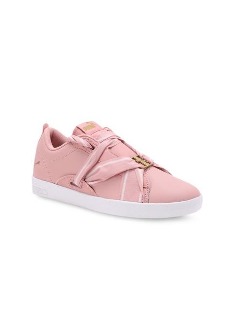 

Puma Women Peach-Coloured Puma Smash Wns Buckle Bridal Rose-Puma T Sneakers