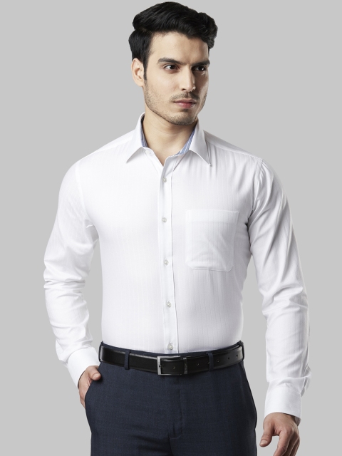 Raymond Men White Slim Fit Solid Formal Shirt