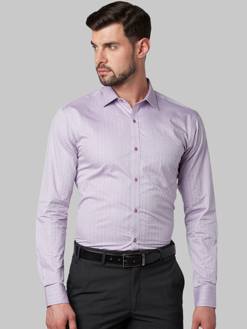 

Park Avenue Men Lavender Slim Fit Printed Party Shirt