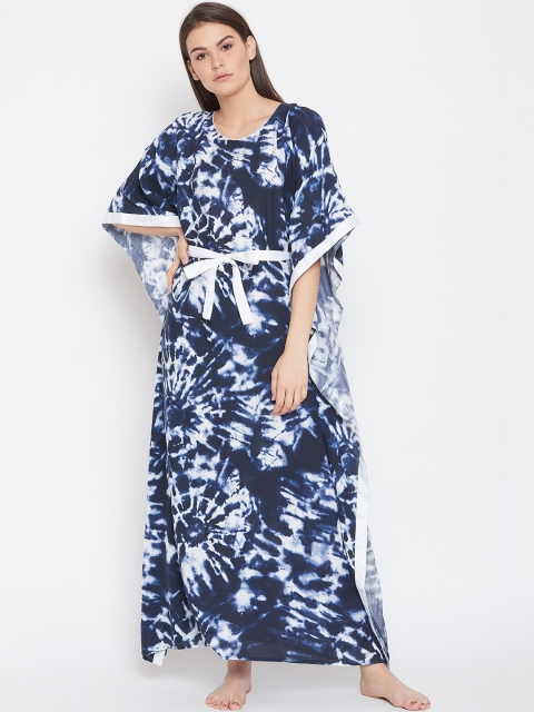 

The Kaftan Company Blue Printed Nightdress LW_VS_OPHELIA23