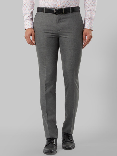 

Raymond Men Grey Slim Fit Solid Formal Trousers