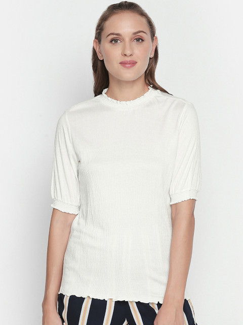 

Honey by Pantaloons Women White Solid Top
