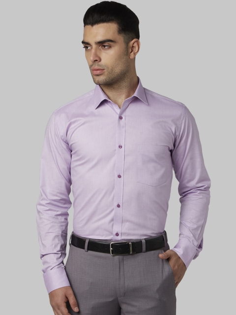 Park Avenue Men Purple Slim Fit Solid Formal Shirt