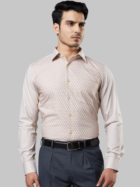 

Raymond Men Brown Regular Fit Printed Formal Shirt