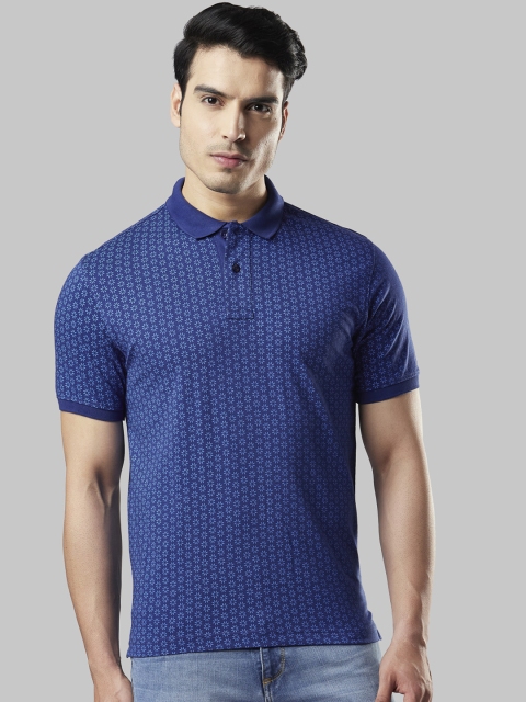 

Next Look Men Blue Printed Polo Collar T-shirt