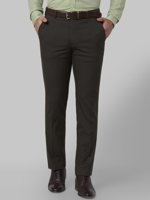 

Park Avenue Men Brown Slim Fit Solid Formal Trousers