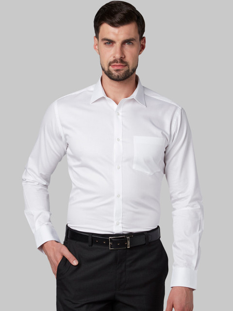 

Park Avenue Men White Slim Fit Solid Formal Shirt