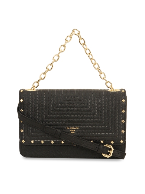 

Da Milano Black Embellished Leather Sling Bag