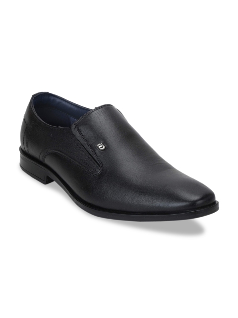 

ID Men Black Leather Formal Slip-Ons