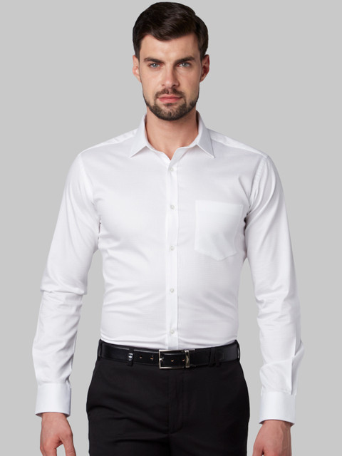 

Park Avenue Men White Slim Fit Solid Formal Shirt