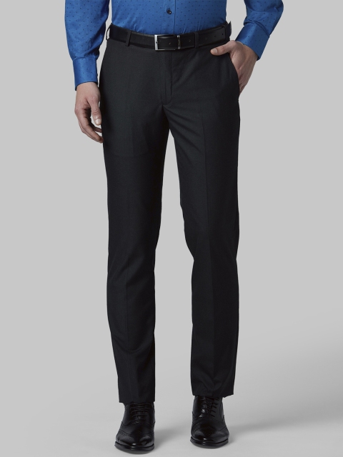 

Park Avenue Men Black Slim Fit Solid Formal Trousers