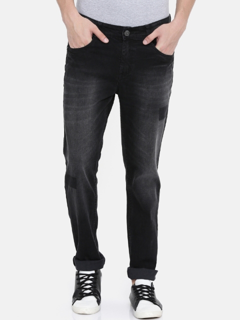 

CINOCCI Men Black Slim Fit Mid-Rise Clean Look Stretchable Jeans