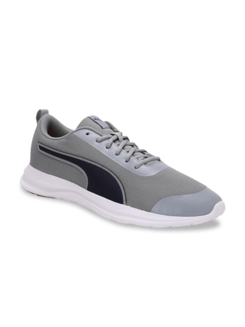 

Puma Men Grey & Blue Lite Pro IDP Quarry-Peacoat-Puma Black Sneakers