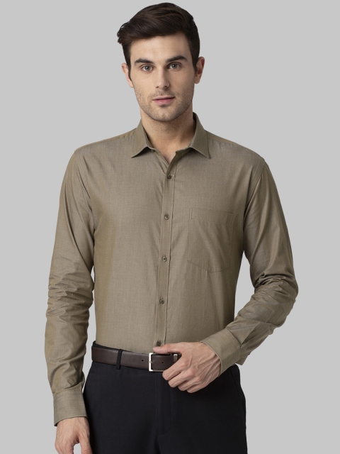 

Park Avenue Men Brown Slim Fit Solid Formal Shirt