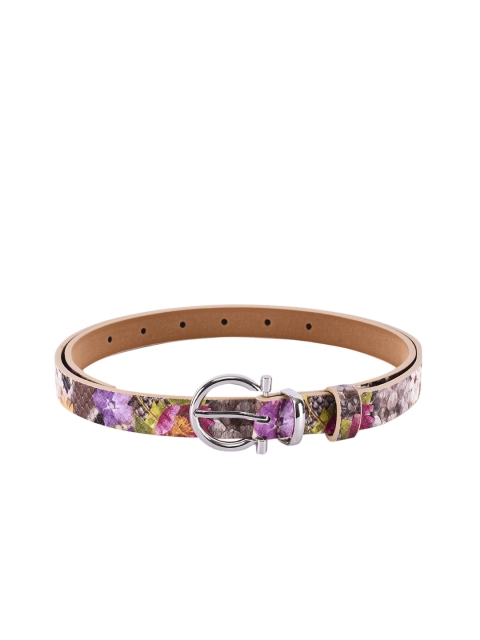 

BuckleUp Women Multicoloured Printed Belt, Multi