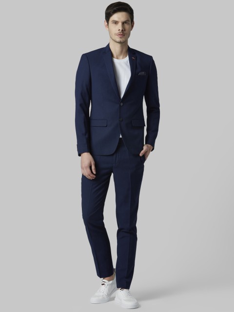 

Park Avenue Men Blue Solid Regular-Fit Single-Breasted Suit