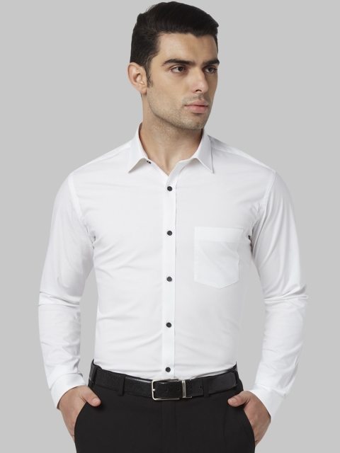 

Park Avenue Men White Slim Fit Solid Formal Shirt