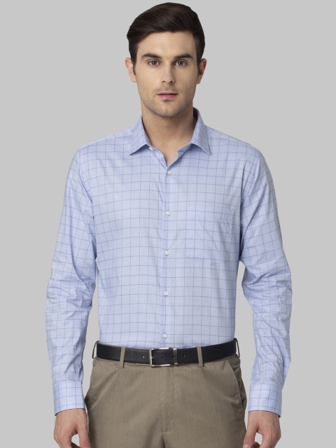 

Park Avenue Men Blue Slim Fit Checked Formal Shirt