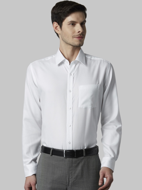 

Park Avenue Men White Regular Fit Self Design Formal Shirt